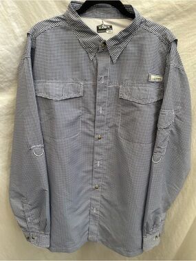Habit Men’s Navy Gingham Button-Down Shirt
